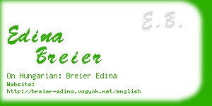 edina breier business card